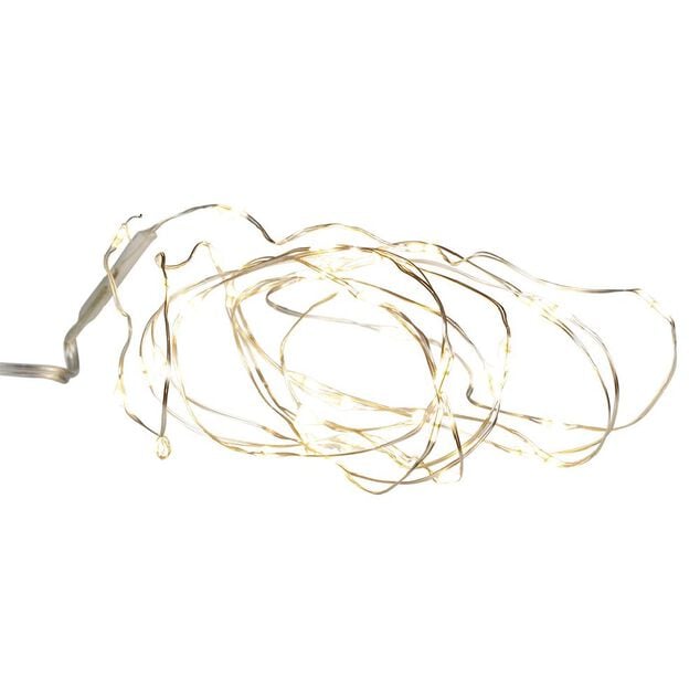 Guirlande électrique fil cuivre 40 microLED 2m d'éclairage blanc chaud