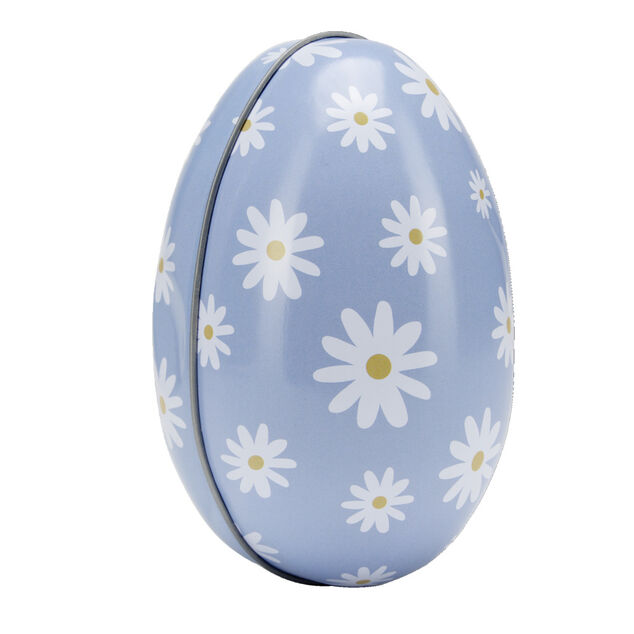 Boîte en fer forme oeuf 13x9xH7cm (3 modèles)