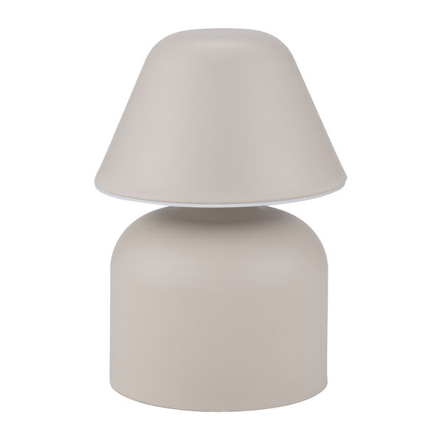 Lampe de table &agrave; poser en plastique brun &Oslash;12xH17cm
