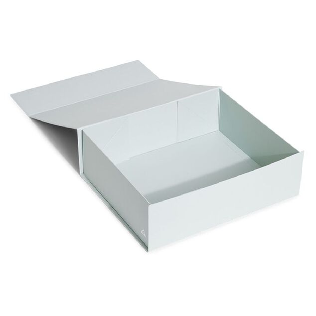 Boîte cadeau Noël pliable motif flocon iridescent