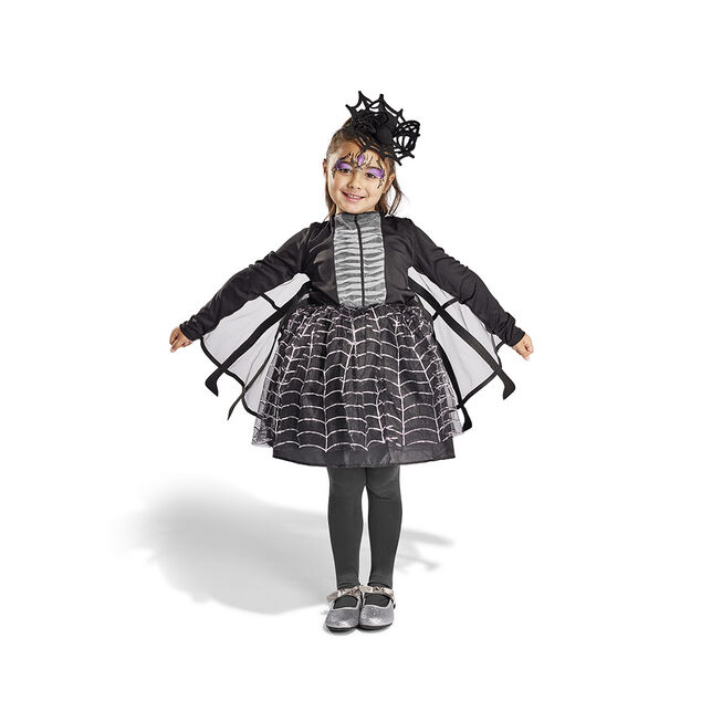 D&eacute;guisement enfant Halloween araign&eacute;e robe noir et blanc 7/10 ans