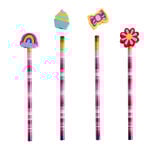 Crayon à papier avec gomme intégrée forme fantaisie L23,5cm x6