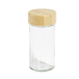 Set De 24 Bocaux à Épices En Verre - Couvercles Bambou + Étiquettes