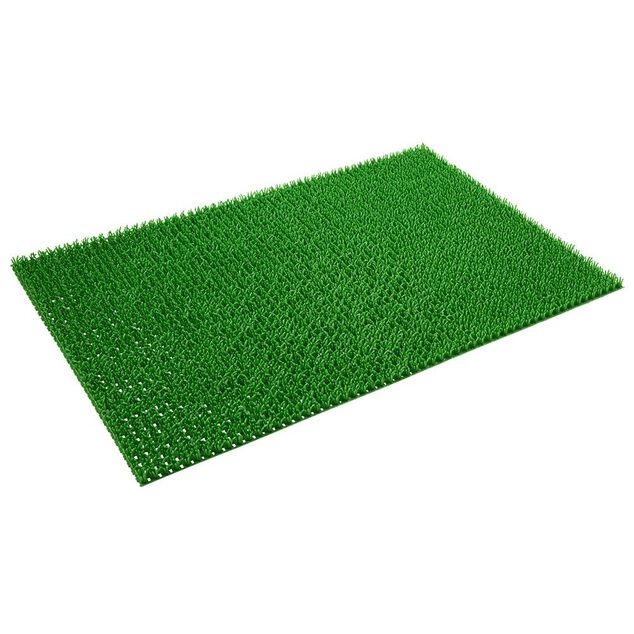 Tapis ext&eacute;rieur antid&eacute;rapant grattant imitation gazon vert