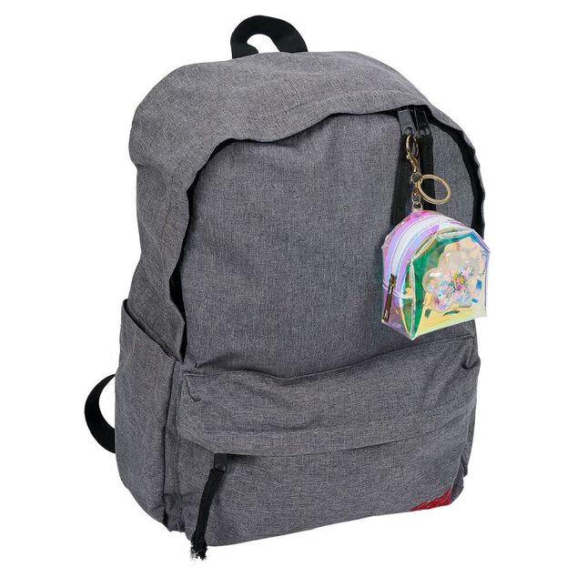 Porte-cl&eacute; mini sac plastique holographique - 3 mod&egrave;les
