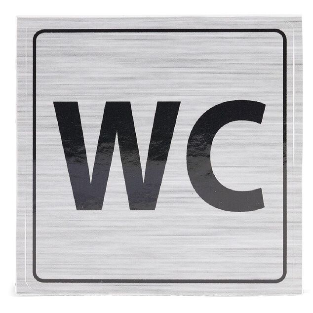 Signalétique adhésive "WC" - 8x8 cm