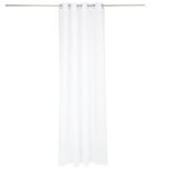 Voilage polyester 140x240cm motif g&eacute;om&eacute;trique blanc