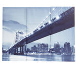 Toile triptyque imprim&eacute; pont Manhattan 80x60cm