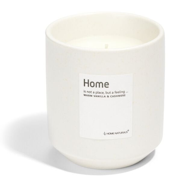 Bougie Home pot c&eacute;ramique &Oslash;8xH9cm beige