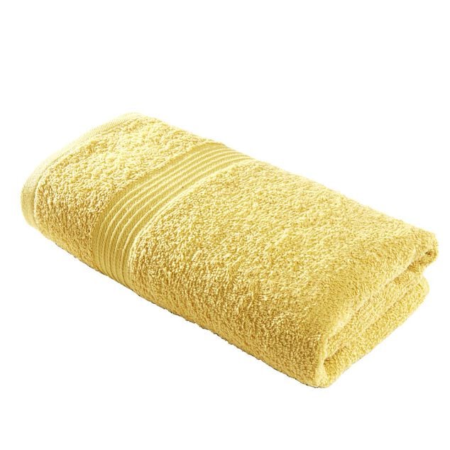 Serviette de toilette 50x90cm coton jaune ocre