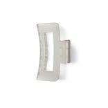 Pince cheveux blanc mat rectangulaire L8cm