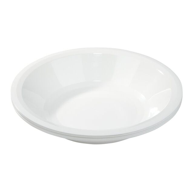 Bol plastique x8 blanc &Oslash;19,5cm