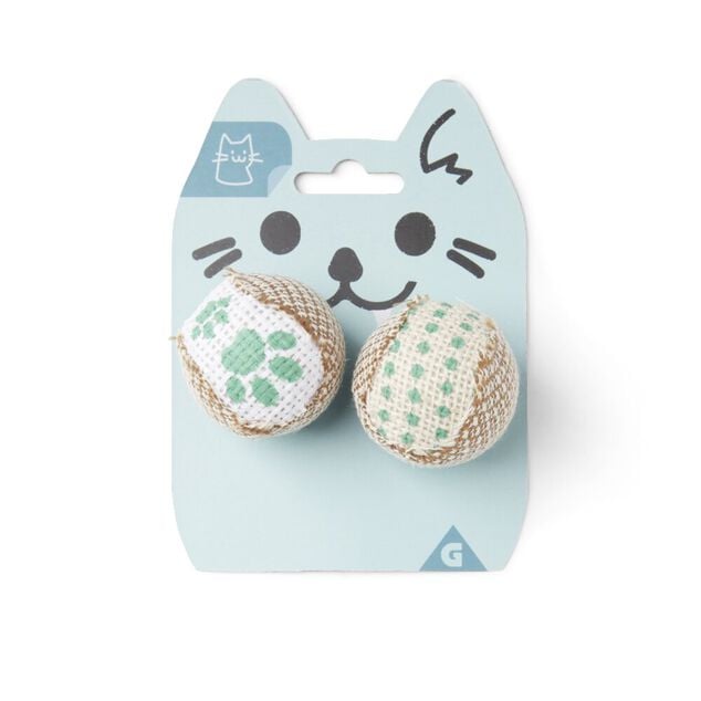 Jouet pour chat balle x2
