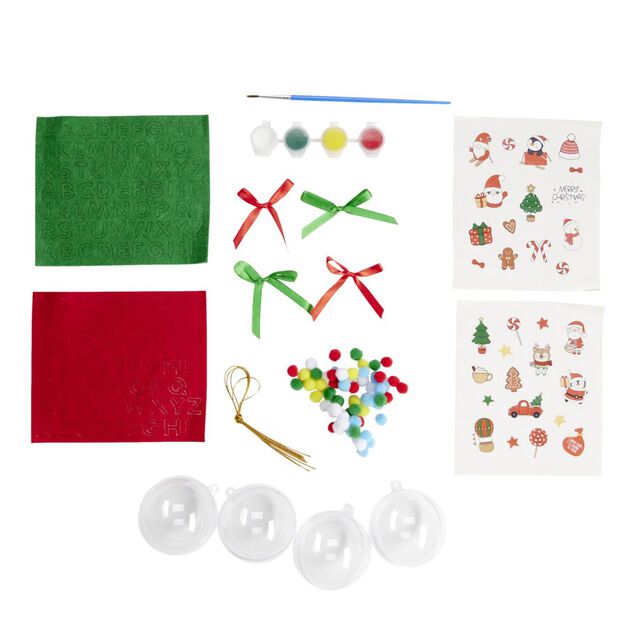 Kit cr&eacute;ation boule de No&euml;l 4 pi&egrave;ces