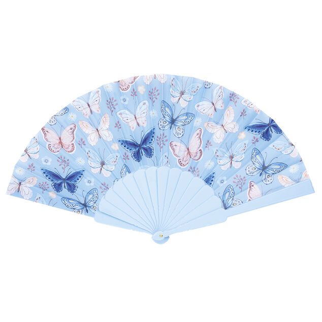 Éventail en polyester imprimé - 3 modèles