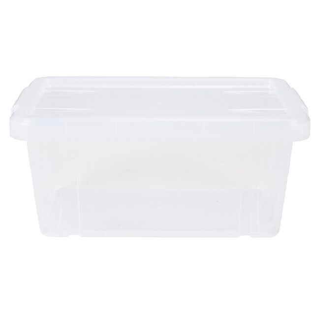 Boîte de rangement transparente avec couvercle 4,4L