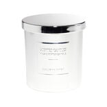 Bougie avec couvercle pot métallisé gris senteur fleur d'oranger 25H