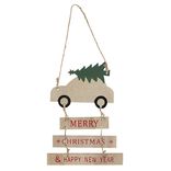 Supension Pancarte de Noël message Merry Christmas et Happy New Year