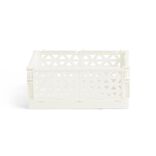 Caisse pliable polypropyl&egrave;ne 17x12x7.5cm gris pastel