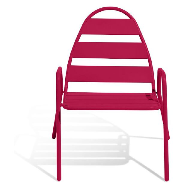 Fauteuil de jardin Fun m&eacute;tal rouge 68x71xH76cm