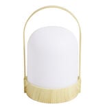 Lampe LED avec anse polypropylène blanc et beige H21,5xL14x13cm