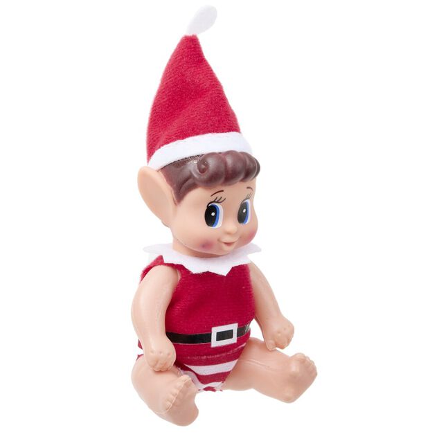 Lutin farceur b&eacute;b&eacute; feutrine rouge et blanc