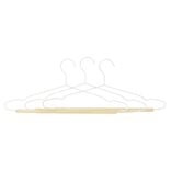 Cintre en métal blanc et bois x3