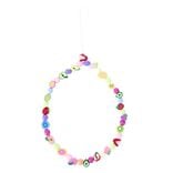 Bracelet chaîne de téléphone perle forme fruits colorés L19,5cm