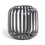 Lanterne ajourée métal noir Ø10xH12cm
