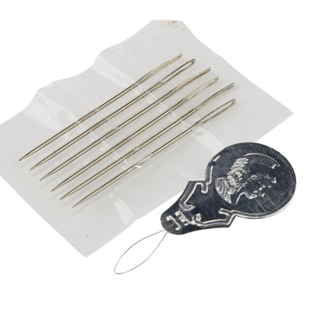 Bo&icirc;te de 6 aiguilles &agrave; broder L12cm