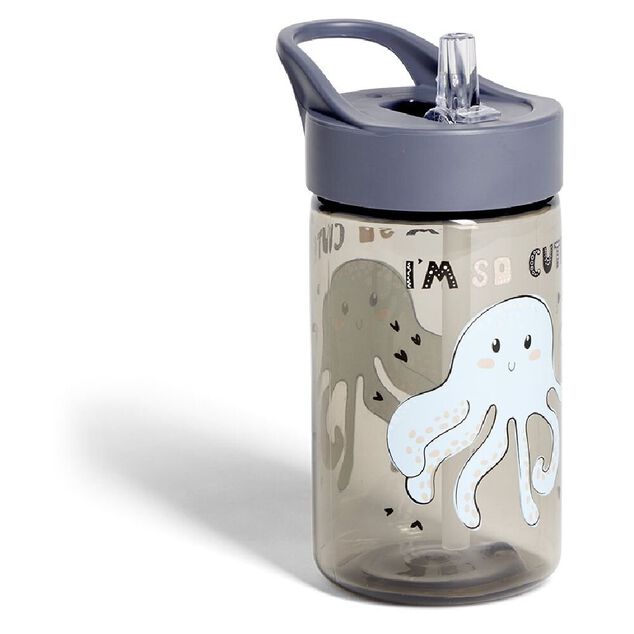Gourde de camping pieuvre pour enfant plastique gris 43cl