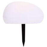 Lampe solaire &agrave; planter forme caillou LED blanc chaud