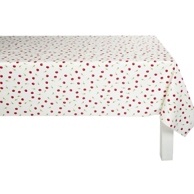 Toile cir&eacute;e au m&egrave;tre imprim&eacute; cerises