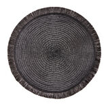 Set de table rond &Oslash;38cm polyester noir x2