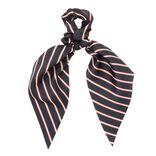 Chouchou ruban à cheveux en tissu rayé L29cm (4 modèles)