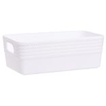 Bo&icirc;te plastique blanc 20x11xH7cm