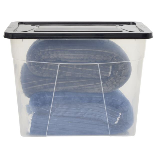 Box de rangement &agrave; roulettes plastique 80L (plusieurs mod&egrave;les)