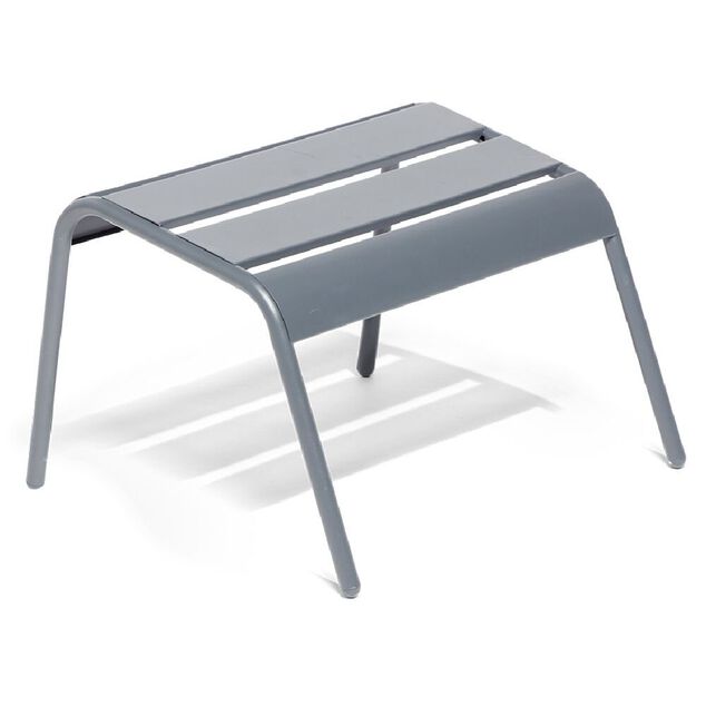 Repose-pied Fun m&eacute;tal gris 48x45xH32cm