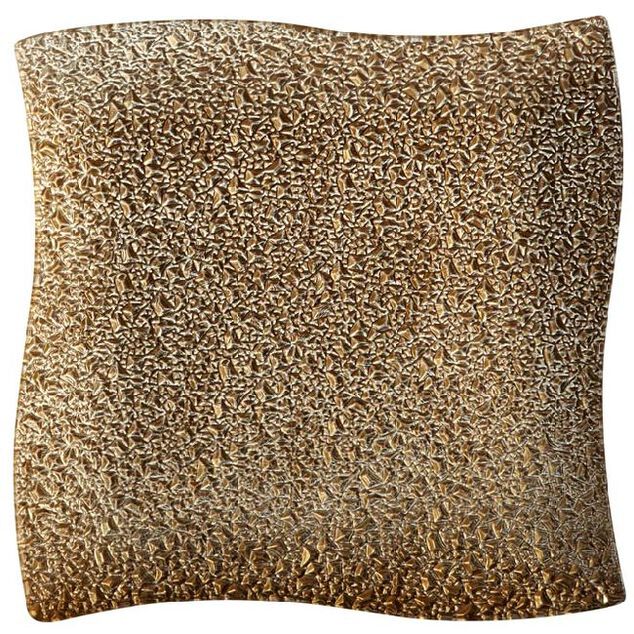 Service vaisselle dor&eacute; transparent 18 pi&egrave;ces