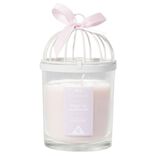 Bougie cage &agrave; oiseau rose senteur passion 36H