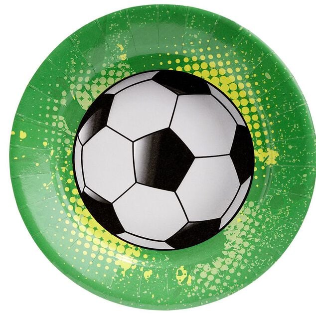 Lot de 10 assiettes jetables design Football