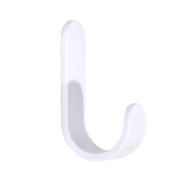 Lot de 3 crochets plastique blanc