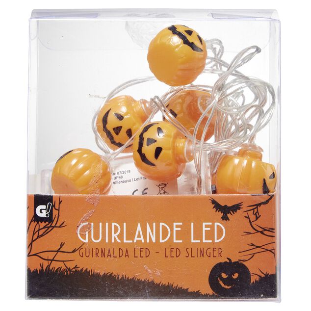 Guirlande lumineuse 12 led Halloween L165 cm (2 mod&egrave;les)
