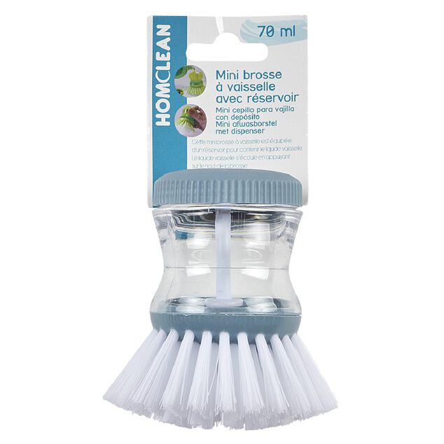 Brosse &agrave; vaisselle avec r&eacute;servoir rond