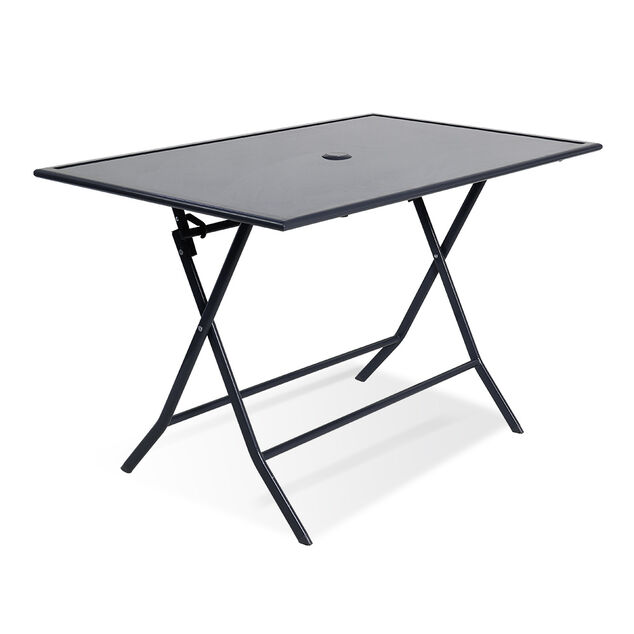 Table de jardin London pliante 4personnes anthracite 110xH71xH70cm