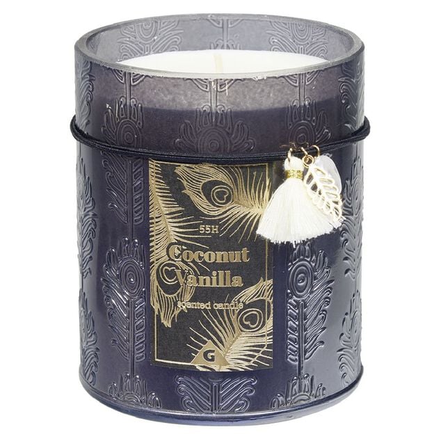 Bougie parfumée dans pot déco pampilles