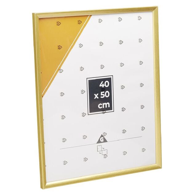 Cadre photo dor&eacute; 42x52cm pour photo 40x50cm