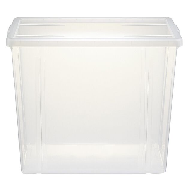 Bo&icirc;te de rangement transparente avec couvercle 82L