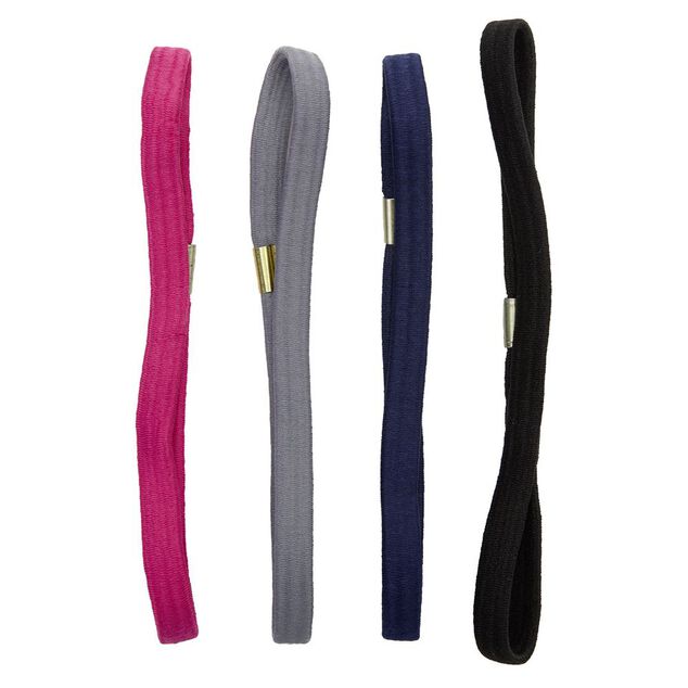 Bandeau &eacute;lastique uni x4