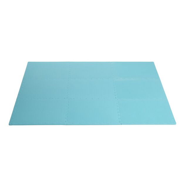 Dalle de protection piscine et spa mousse bleu turquoise 50x50cm x9